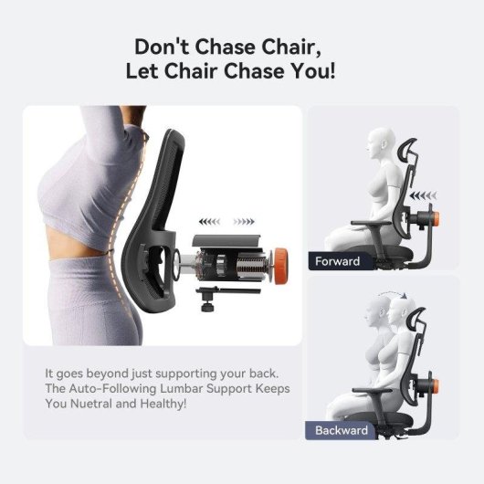 Chaise Ergonomique Newtral MagicH-BP Reposapiés 4D Noir