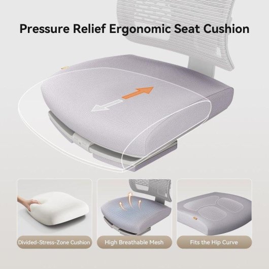 Chaise ergonomique Newtral MagicH-BPro avec repose-pieds et support lombaire
