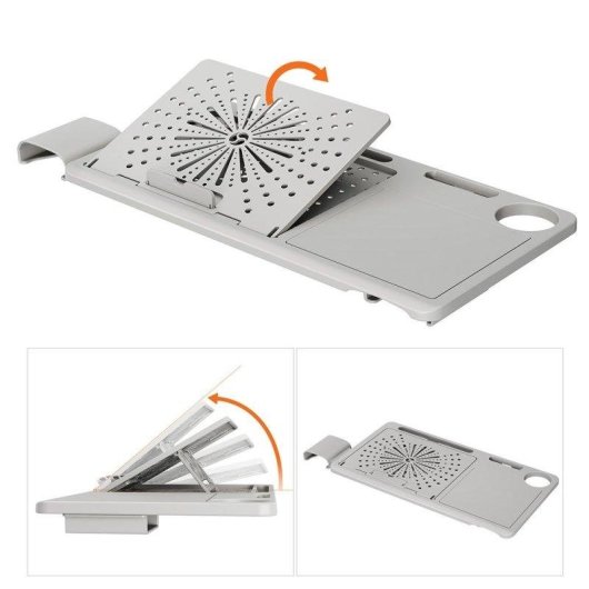 Escritorio desmontable Newtral LAPD para silla MagicH-BP/MagicH-BPro gris ángulo ajustable