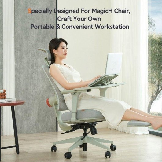 Escritorio desmontable Newtral LAPD para silla MagicH-BP/MagicH-BPro gris ángulo ajustable