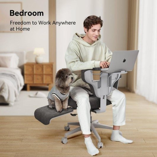 Chaise Ergonomique Newtral Freedom-X-FB Plateau Portatif Gris Fonce