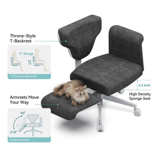 Chaise Ergonomique Newtral Freedom-X-FB Plateau Portatif Gris Fonce