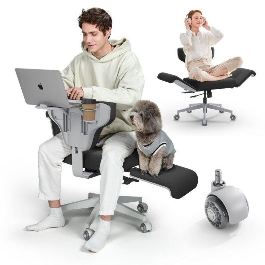 Silla Ergonómica Newtral Freedom-X-FF Reposabrazos Ajustables Bandeja Portátil Reclinable