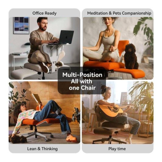Silla Ergonómica Newtral Freedom-X-FF Reposabrazos Ajustables Bandeja Portátil Reclinable