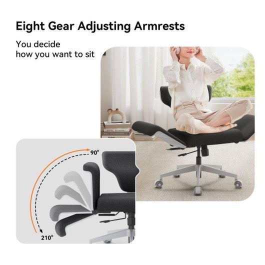 Silla Ergonómica Newtral Freedom-X-FF Reposabrazos Ajustables Bandeja Portátil Reclinable