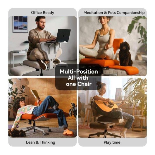 Cadeira Ergonómica Newtral Freedom-X-FF Laranja