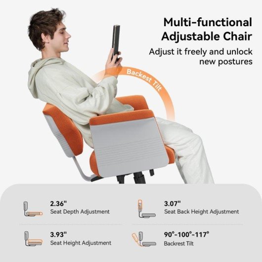 Cadeira Ergonómica Newtral Freedom-X-FF Laranja