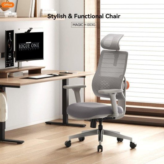 Chaise de bureau Newtral MAGICH003 lombaire adaptatif 3D