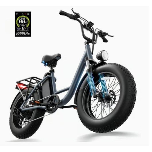 Bicicleta eletrica Urlife E20 Pro 48V 15,6Ah Cinza