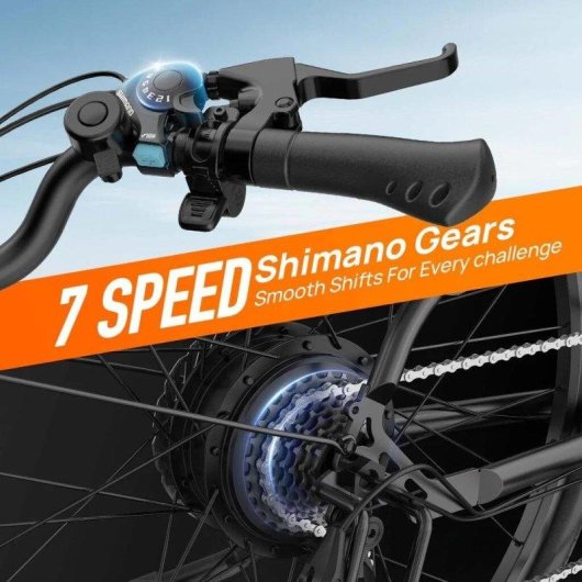 Bicicleta Electrica Urlife E26 36V 13Ah 26 Polegadas Preto