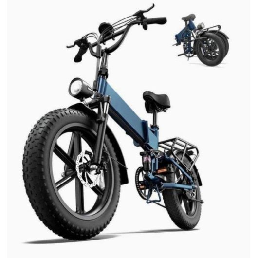 Bicicleta eletrica Urlife T5 azul 48V 13Ah 20x4.0 polegadas
