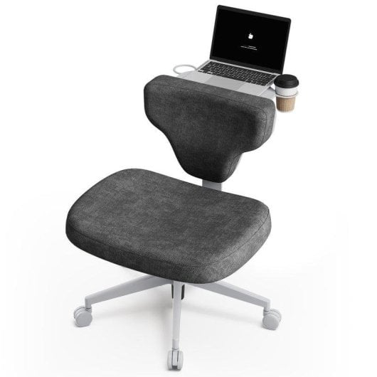 Cadeira Ergonomica NEWTRAL FP-DG Cinza Escuro com Bandeja Portatil