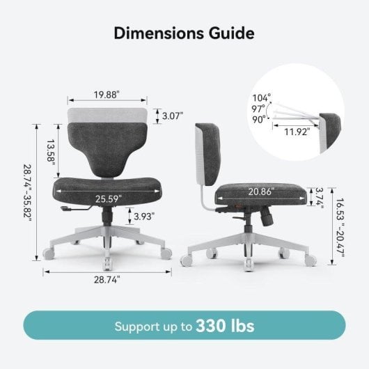 Cadeira Ergonomica NEWTRAL FP-DG Cinza Escuro com Bandeja Portatil