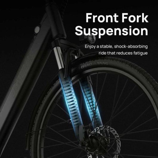 Bicicleta eletrica Urlife E26 Preta 48V 10,4Ah 26 polegadas