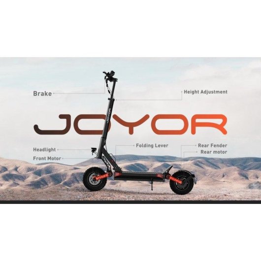Patinete elétrico Joyor S10-S-Z 2000W Autonomia 70km Rodas 10'' Suspensão Preto