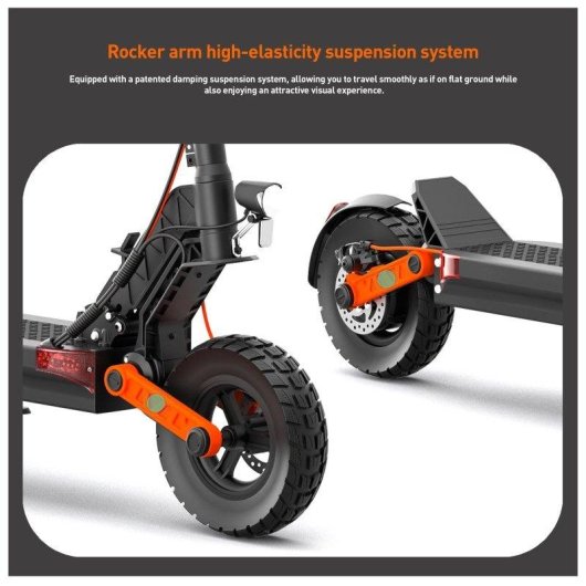 Patinete elétrico Joyor S8 600W Autonomia 90km Rodas 10'' Travões disco Preto