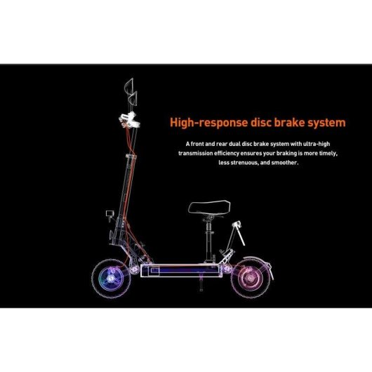 Patinete eléctrico Joyor S8E 600W Autonomía 90km Ruedas 10" Plegable Negro