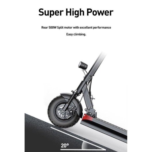 Patinete électrique Joyor Y6-S 500W Autonomie 75km Freins à disque Noir
