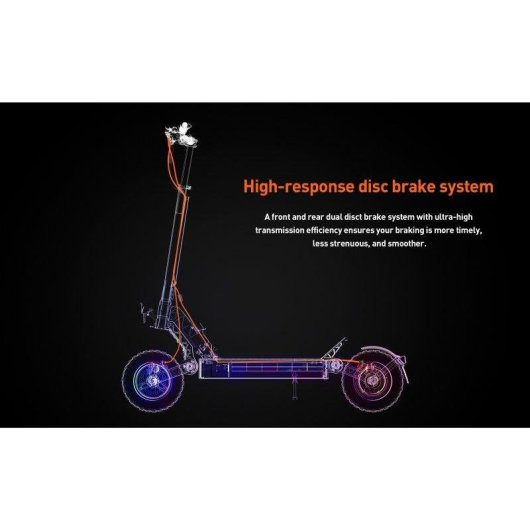 Patinete elétrico Joyor S5pro Abe 500W Autonomia 70km Rodas 10'' Suspensão Preto