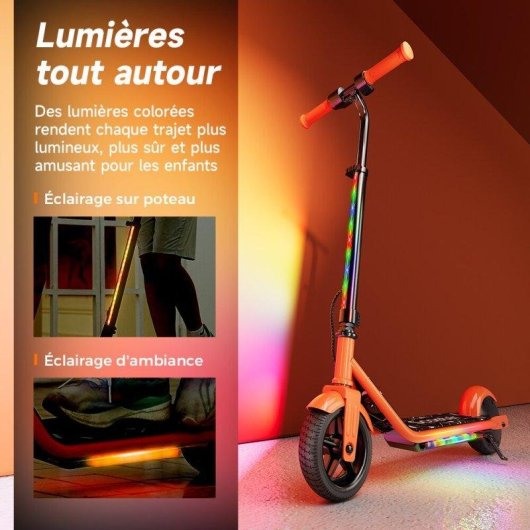 Patinete électrique iScooter K2pro 150W Autonomie 9km Freins doubles Orange