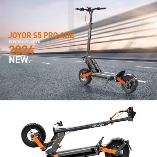 Patinete elétrico Joyor S5 Abe 500W Autonomia 55km Rodas 10" Suspensão Preto