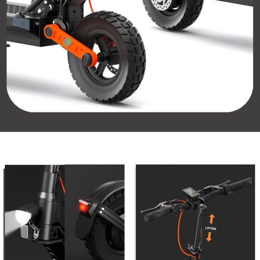 Patinete elétrico Joyor S5 Abe 500W Autonomia 55km Rodas 10" Suspensão Preto