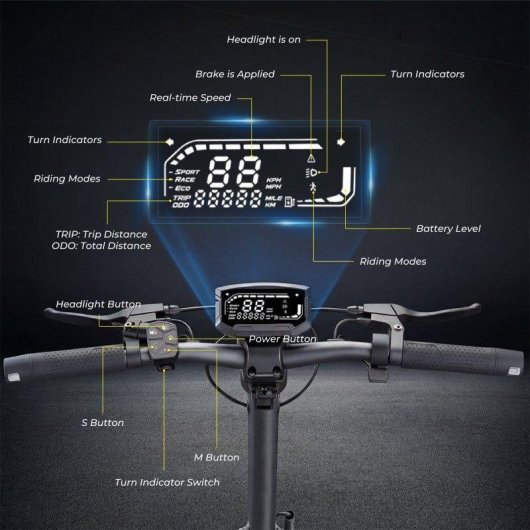 Elektroroller iScooter V5pro 500W Reichweite 45km 10'' Räder Federung Schwarz