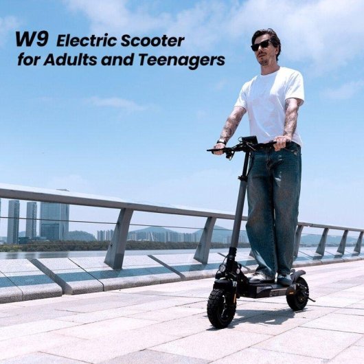 Patinete eléctrico iScooter W9 1000W Autonomía 55km Ruedas 10" Negro