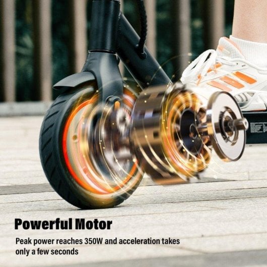 Patinete électrique iScooter W3 350W Autonomie 34km Freins double Noir
