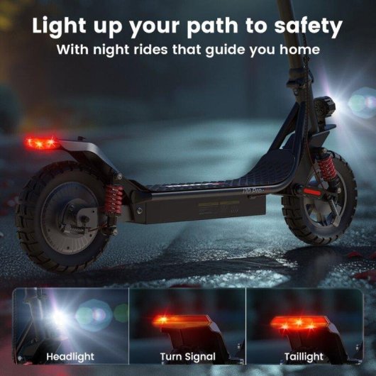 Patinete elétrico iScooter I10pro 800W Autonomia 60km Rodas 10'' Travões disco Preto