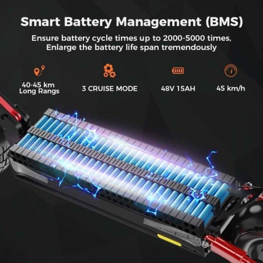 Monopattino elettrico iScooter iX4 800W Autonomia 45km Freni a disco Nero