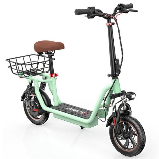 Patinete électrique iScooter I12 500W Autonomie 35km Freins à disque Vert