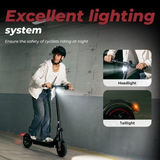 Patinete électrique iScooter W5 350W Autonomie 30km Roues 8,5'' Freinage double Noir