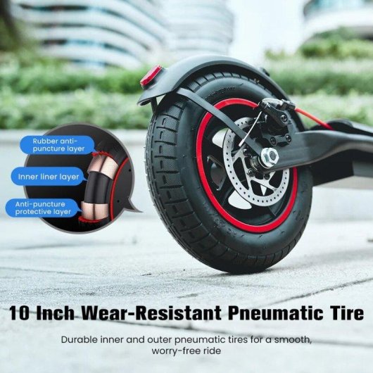 Patinete eléctrico iScooter W6 500W Autonomía 30km Ruedas 10" Negro