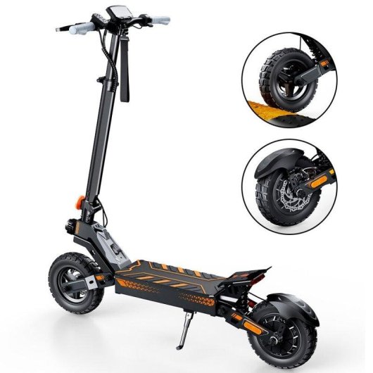 Patinete électrique iScooter W10 1000W Autonomie 60km Suspension pneu Noir