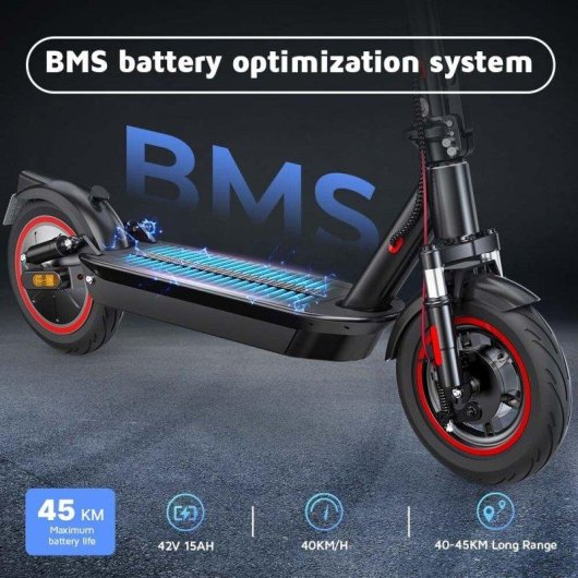 Elektroroller iScooter I10 650W Reichweite 45km 10'' Räder Scheibenbremsen Schwarz