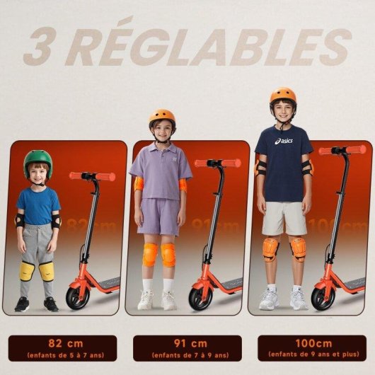Patinete électrique iScooter K2Pro 150W Autonomie 9km Roues macizas Orange