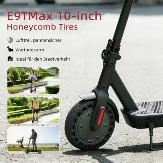 Monopattino elettrico iScooter E9TMax 500W Autonomia 40km Doppia sospensione Nero
