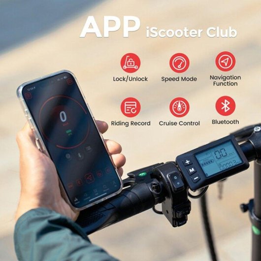 Patinete eléctrico iScooter F7 1000W Autonomía 72km Suspensión doble Negro