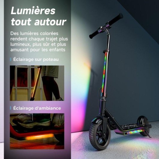 Patinete électrique iScooter K2Pro 150W Autonomie 9km Frein électronique Noir