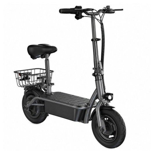 Monopattino elettrico iScooter F2 500W Autonomia 30km Pneumatici 10'' Freni doppi Nero