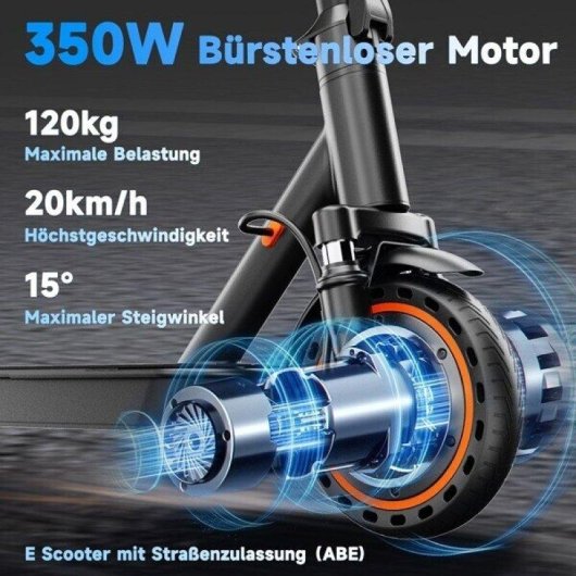 Patinete elétrico Todimart T6-abe T3a 350W 36V 7,8Ah 20km/h Rodas 10" Preto