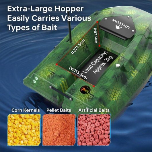 Barco cebador Lokeevan D50e GPS BeiDou medición agua 600 m