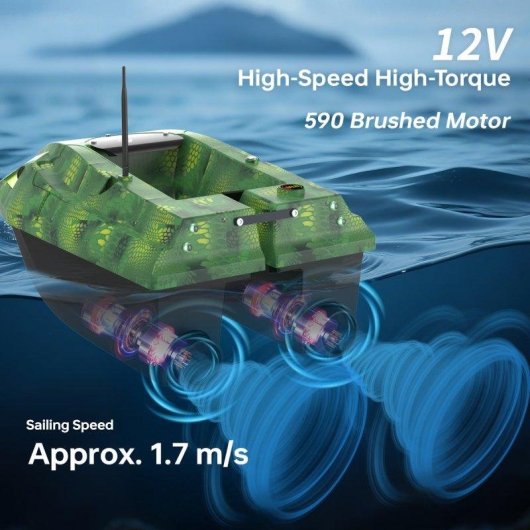 Barco cebador Lokeevan D50e GPS BeiDou medición agua 600 m