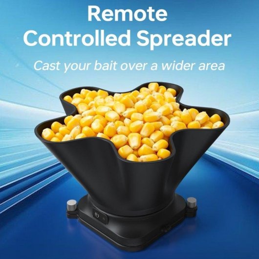 Dispensador Cebo Lokeevan T2 Barcos Pesca Control Remoto 360° Negro