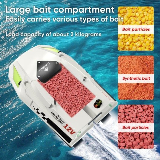 Barco Cebador Lokeevan D50B GPS BeiDou 600m Blanco