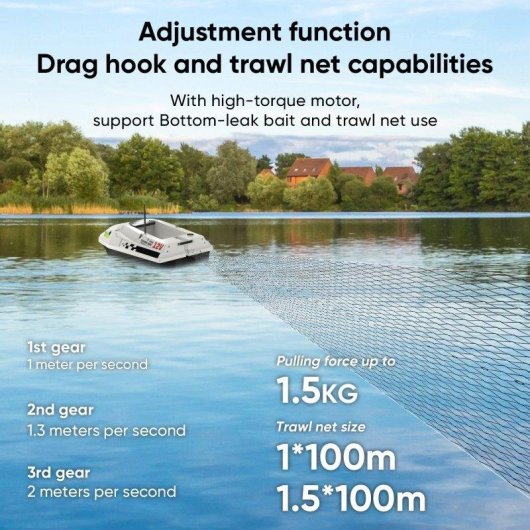 Barco Cebador Lokeevan D50B GPS BeiDou 600m Blanco