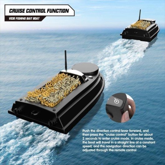 Barco Cebador Lokeevan V030 GPS 800m Buscador de Peces 3kg