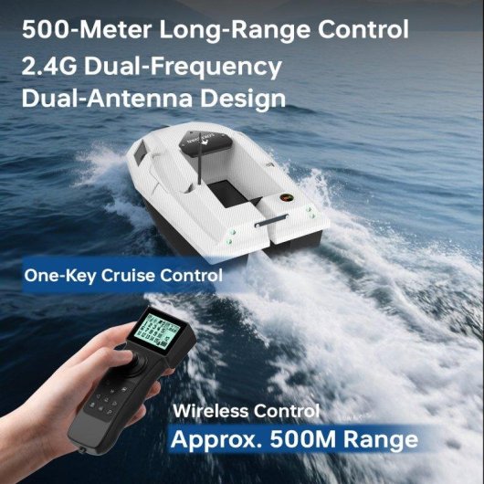 Barco Cebador Lokeevan D50E GPS BeiDou 600m Blanco