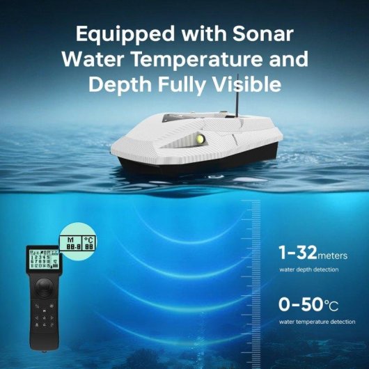 Barco Cebador Lokeevan D50E GPS BeiDou 600m Blanco